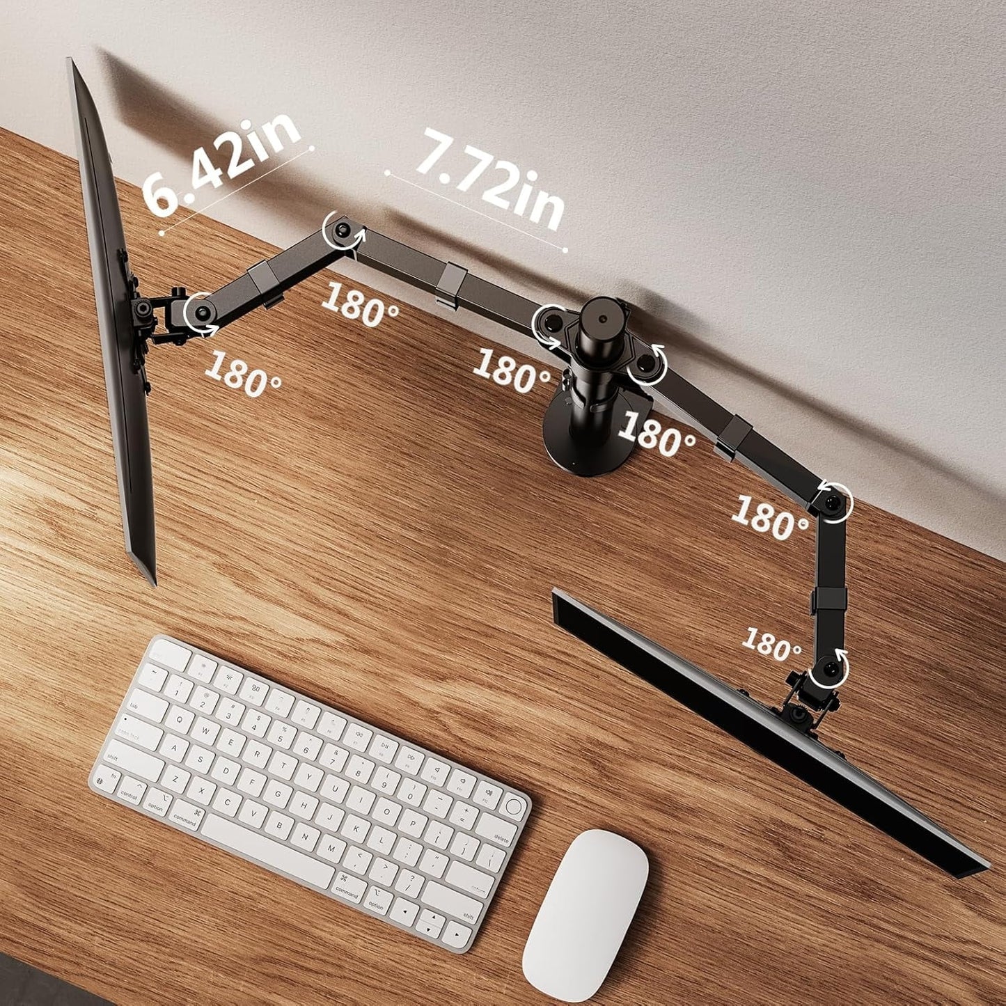 Dual Monitor Stand for 13" to 32" Fully Adjustable Monitor Mount Stand Fits up to 17.6 Lbs per Arm