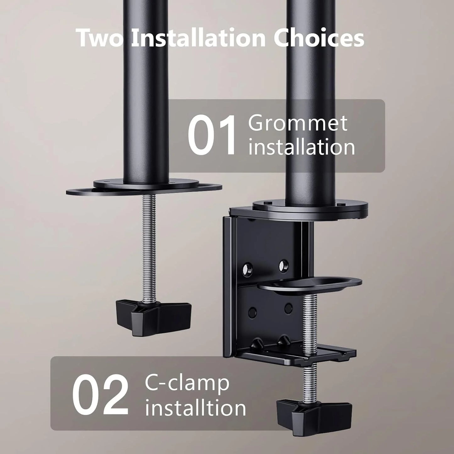 Dual Monitor Stand for 13" to 32" Fully Adjustable Monitor Mount Stand Fits up to 17.6 Lbs per Arm