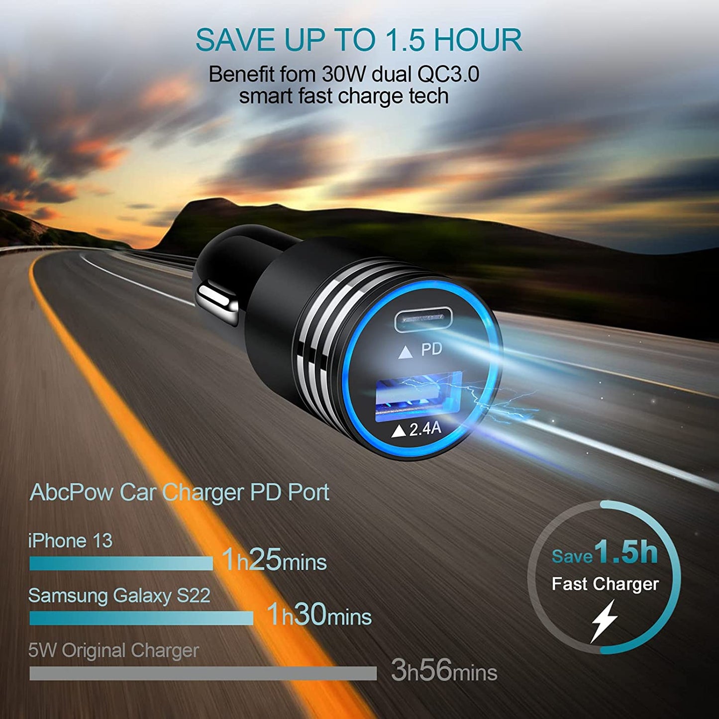 Car Charger Fast Charge 30W USB C Car Adapter,Type C to C Cable for Google Pixel 10 Pro Xl/Fold 9 Pro,8A 8 7A 7 6A 6 5 4A 3A 4 3 2 Xl,Samsung Galaxy S25 A17 S24 S23 S22 S21 Ultra S20 A12 A32