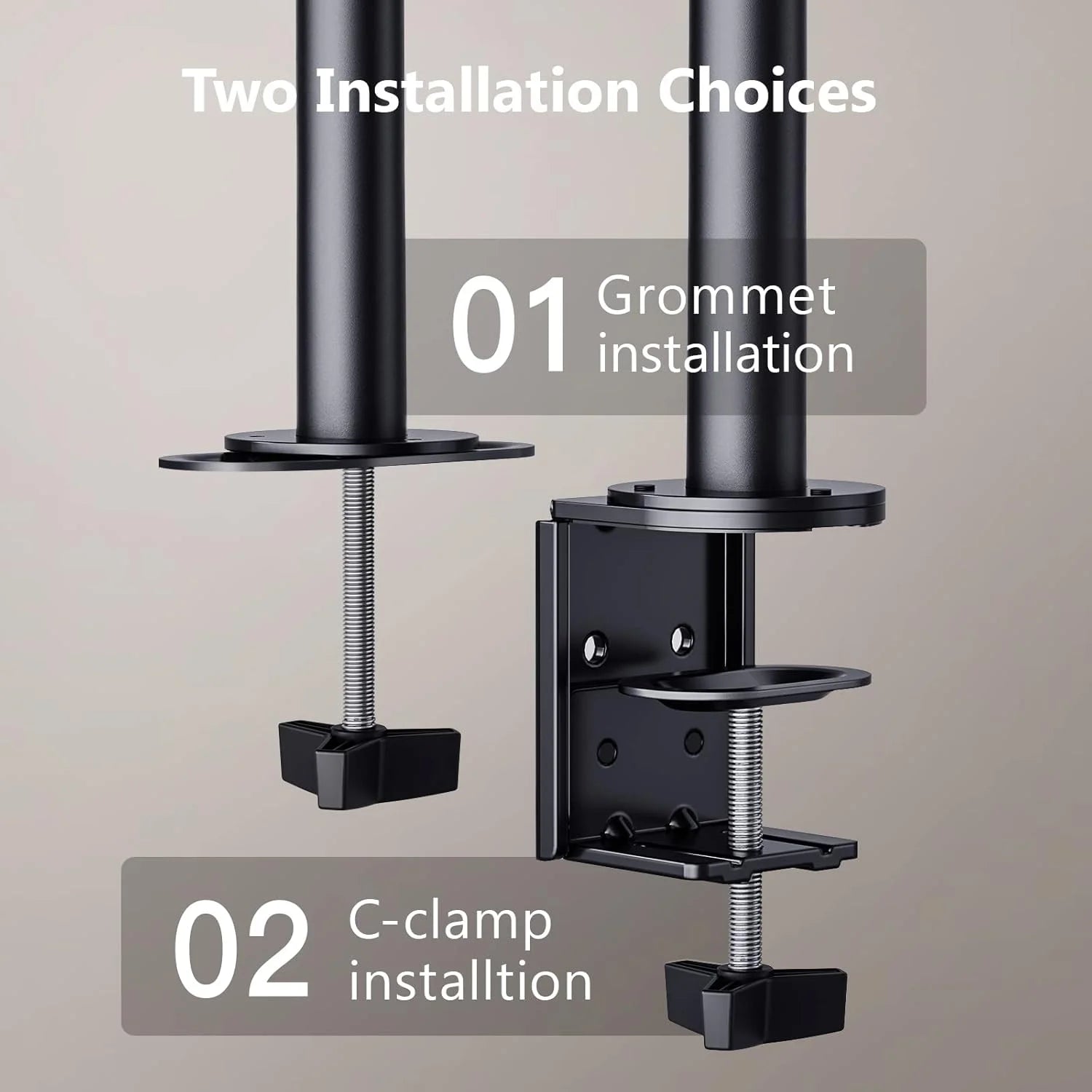 Dual Monitor Stand for 13" to 32" Fully Adjustable Monitor Mount Stand Fits up to 17.6 Lbs per Arm